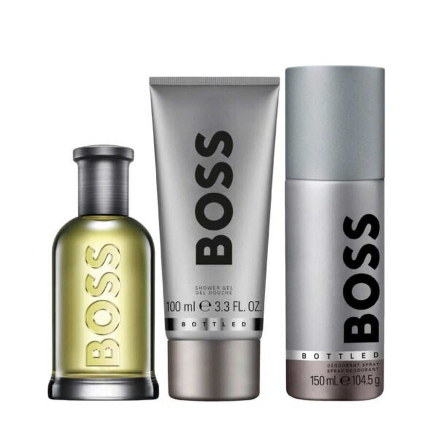 Hugo Boss Boss Bottled Gift Set – 100ml EDT Spray / 150ml Deodorant Spray / 100ml Shower Gel