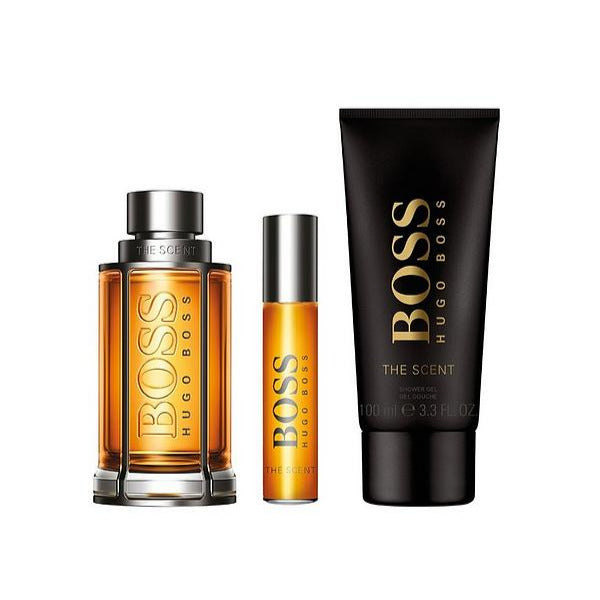Hugo Boss Boss The Scent Gift Set – 100ml EDT Spray + 100ml Shower Gel + 10ml Travel Spray