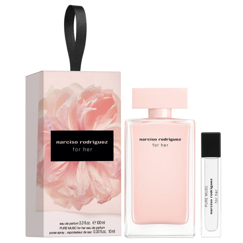 Narciso Rodriguez for Her 100ml EDP Spray / Pure Musc 10ml EDP Purse Spray