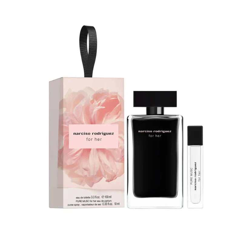 Narciso Rodriguez for Her 100ml EDT Spray / Pure Musc 10ml EDP Purse Spray