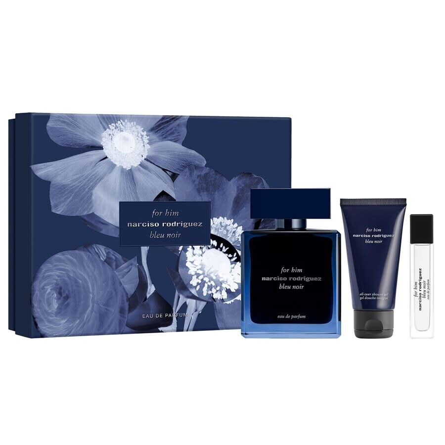 Narciso Rodriguez for Him Bleu Noir 100ml Eau de Parfum Spray / 50ml Shower Gel / 10ml Travel Spray Gift Set